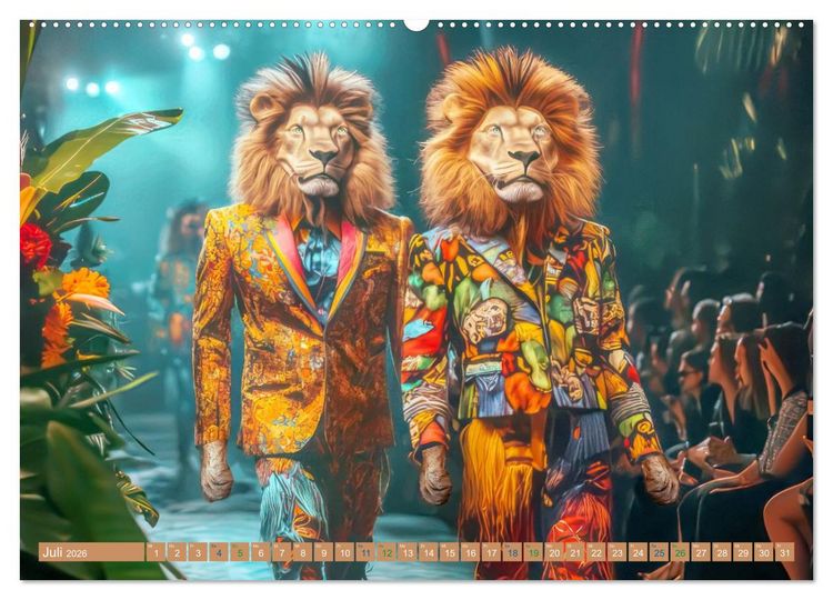 Produktbild: Tiere wollen Spa&szlig; - Humorwerke (hochwertiger Premium Wandkalender 2026 DIN A2 quer), Kunstdruck in Hochglanz