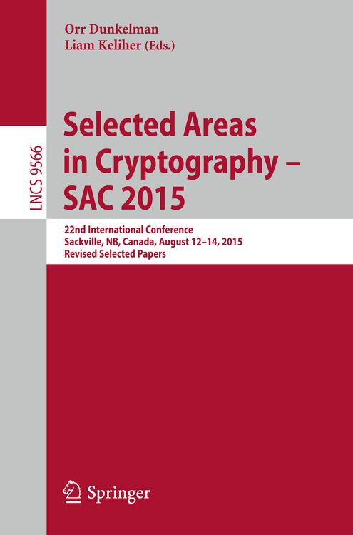 Produktbild: Selected Areas in Cryptography - SAC 2015