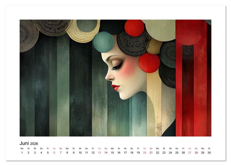 Produktbild: Wo Gesichter tr&auml;umen und Gedanken sichtbar werden (Tischkalender 2026 DIN A5 quer), CALVENDO Monatskalender