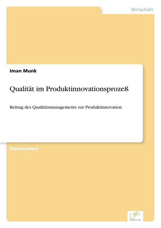 Produktbild: Qualit&auml;t im Produktinnovationsproze&szlig;