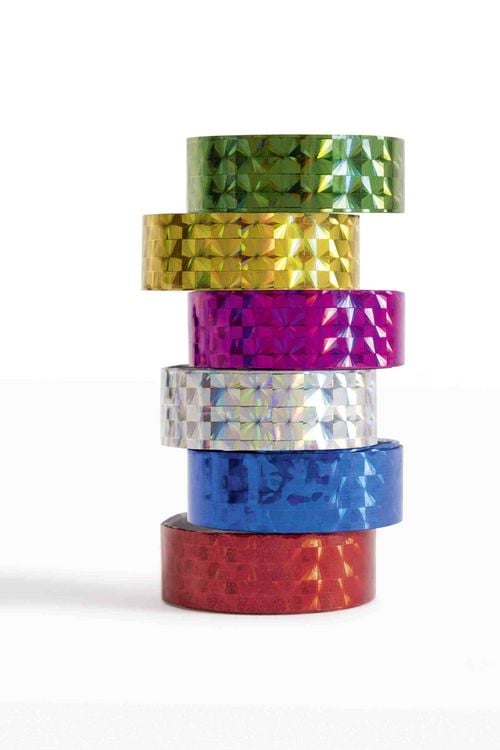 Produktbild: Folia  Holo Tape BASIC, 12mmx2m, 6 Rollen, farbig sortiert