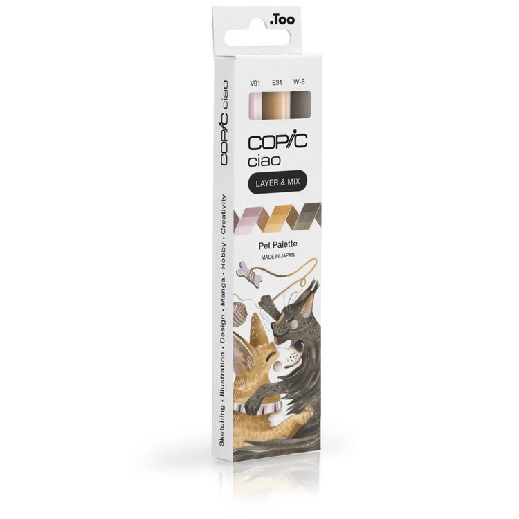 Produktbild: Copic Marker Set Ciao LAYER&MIX Pet Palette 3 St&uuml;ck Faltschachtel