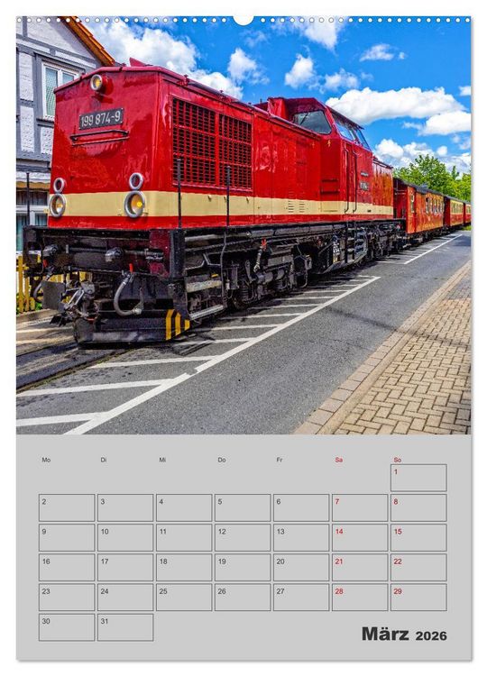 Produktbild: Brockenbahn - Terminplaner (hochwertiger Premium Wandkalender 2026 DIN A2 hoch), Kunstdruck in Hochglanz