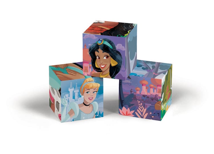 Produktbild: W&uuml;rfelpuzzle Disney Princess 12 Teile