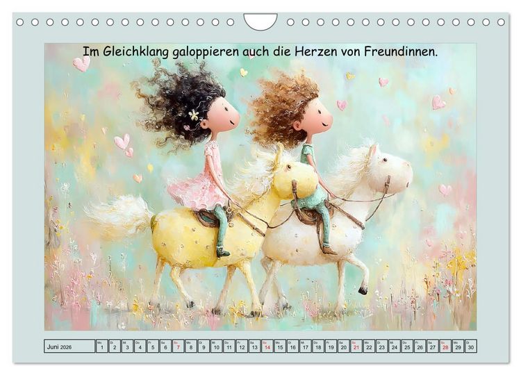 Produktbild: Herzensmomente. Beste Freundinnen in Liebe verbunden (Wandkalender 2026 DIN A4 quer), CALVENDO Monatskalender