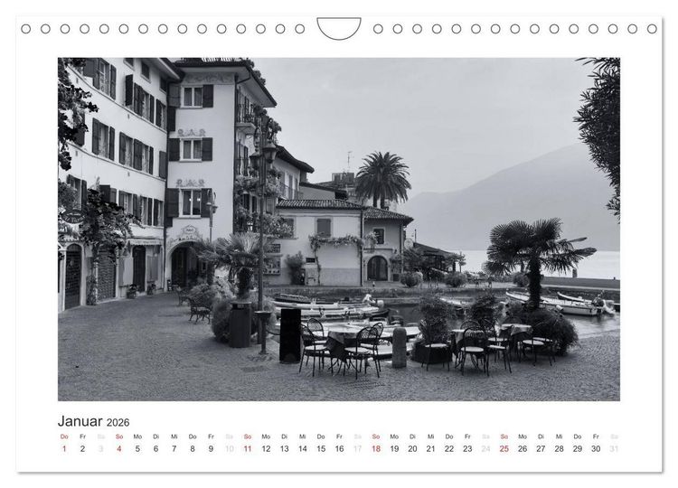 Produktbild: Limone sul Garda schwarzwei&szlig; (Wandkalender 2026 DIN A4 quer), CALVENDO Monatskalender