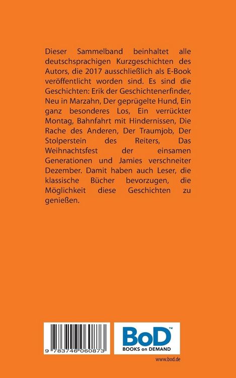 Produktbild: Kurzgeschichtensammelband 2017