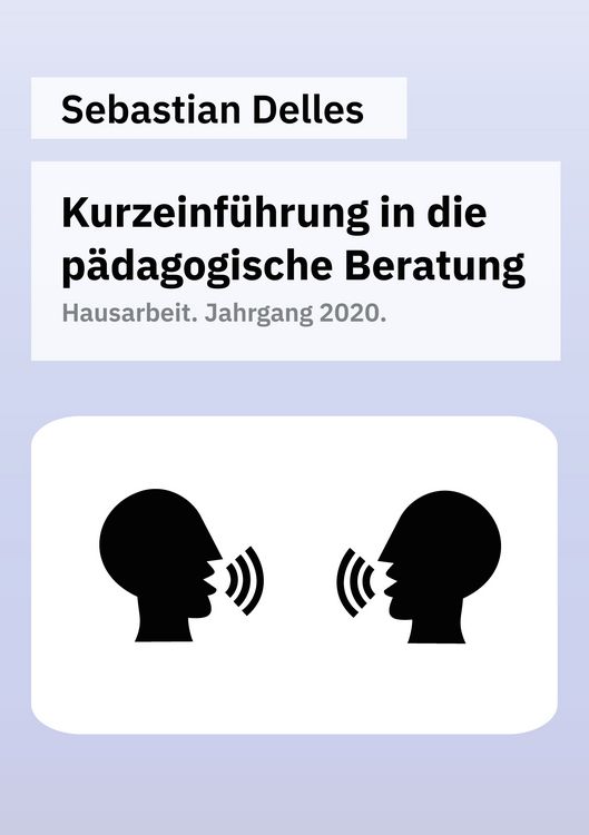 Produktbild: Kurzeinf&uuml;hrung in die p&auml;dagogische Beratung