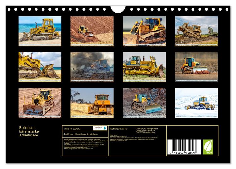 Produktbild: Bulldozer - b&auml;renstarke Arbeitstiere (Wandkalender 2026 DIN A4 quer), CALVENDO Monatskalender