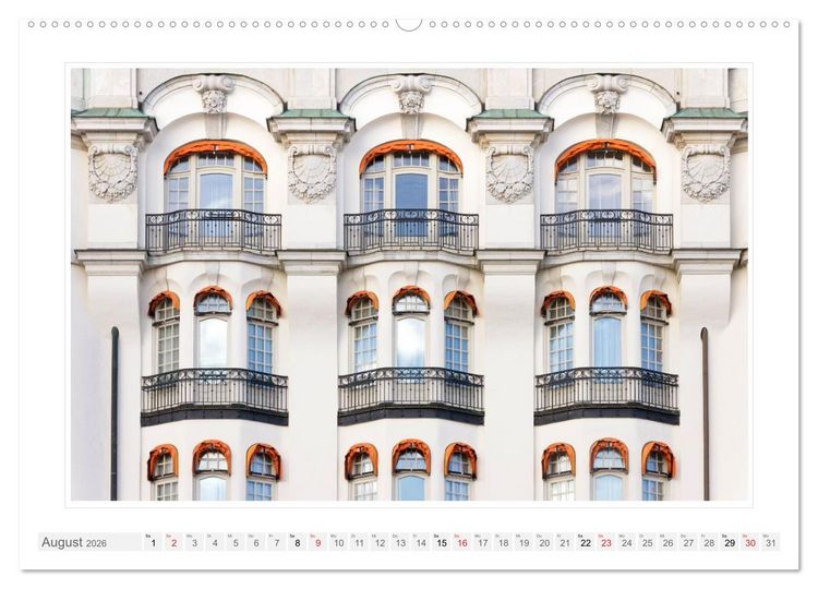 Produktbild: Architektur. Imposante Fassaden (hochwertiger Premium Wandkalender 2026 DIN A2 quer), Kunstdruck in Hochglanz