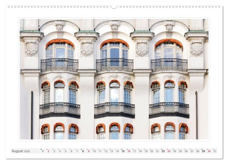 Produktbild: Architektur. Imposante Fassaden (Wandkalender 2026 DIN A2 quer), CALVENDO Monatskalender