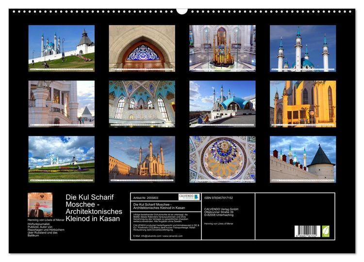 Produktbild: Die Kul Scharif Moschee - Architektonisches Kleinod in Kasan (Wandkalender 2026 DIN A2 quer), CALVENDO Monatskalender