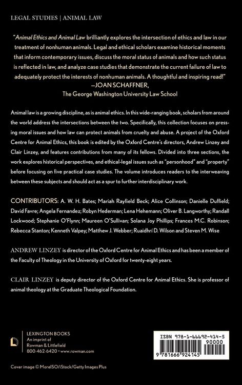 Produktbild: Animal Ethics and Animal Law