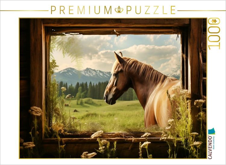 Produktbild: CALVENDO Puzzle Ein Motiv aus dem Kalender "Aus dem Fenster geblickt" | 1000 Teile Lege-Gr&ouml;&szlig;e 64x48cm Foto-Puzzle f&uuml;r gl&uuml;ckliche Stunden