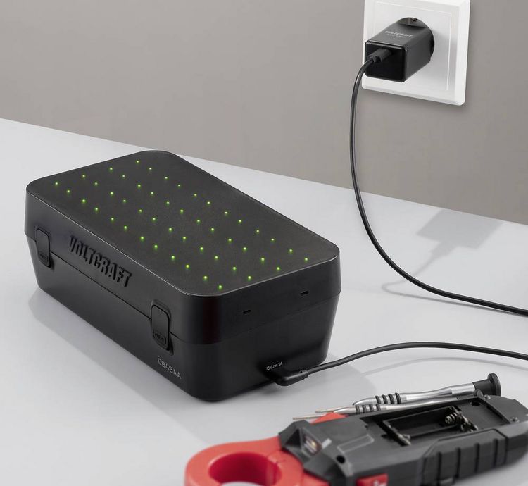 Produktbild: VOLTCRAFT CB48AA Rundzellen-Ladeger&auml;t NiMH, LiIon Mignon (AA)