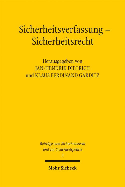 Produktbild: Sicherheitsverfassung - Sicherheitsrecht
