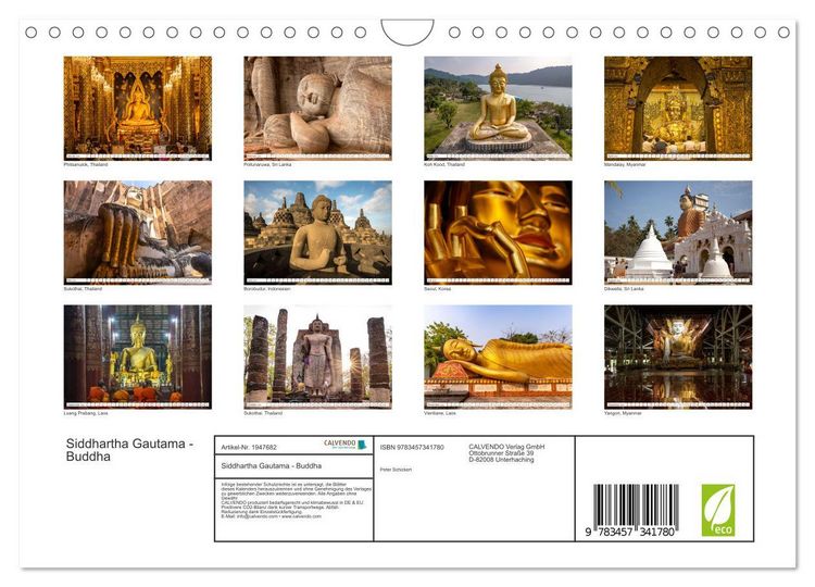 Produktbild: Siddhartha Gautama - Buddha (Wandkalender 2026 DIN A4 quer), CALVENDO Monatskalender