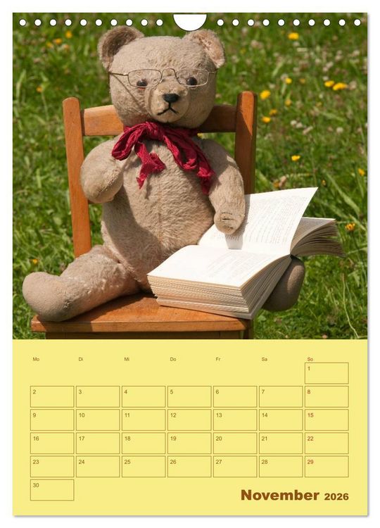 Produktbild: B&auml;renstarker Planer f&uuml;r das Jahr &ndash; Teddys (Wandkalender 2026 DIN A4 hoch), CALVENDO Monatskalender