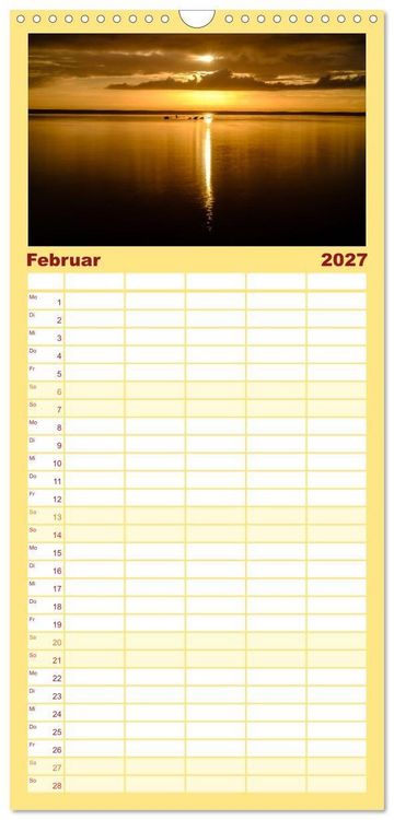 Produktbild: Familienplaner 2027 - feeling Sylt mit 5 Spalten (Wandkalender, 21 x 45 cm) CALVENDO