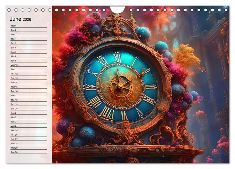 Produktbild: The abstract world of timepiece (Wall Calendar 2026 DIN A4 landscape), CALVENDO 12 Month Wall Calendar