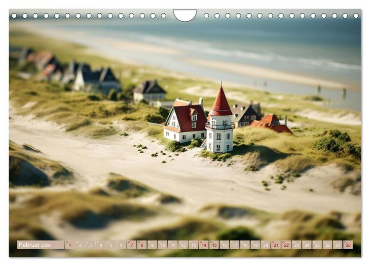 Produktbild: Miniaturwelt - Sehnsuchtsort Nordseek&uuml;ste (Wandkalender 2026 DIN A4 quer), CALVENDO Monatskalender