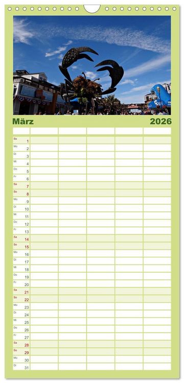 Produktbild: Familienplaner 2026 - San Francisco Westk&uuml;ste USA mit 5 Spalten (Wandkalender, 21 x 45 cm) CALVENDO