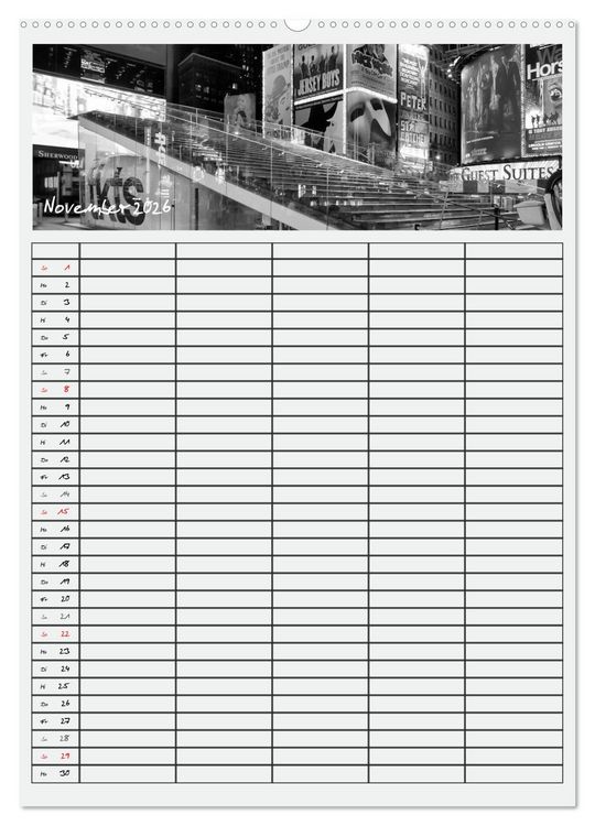 Produktbild: NEW YORK CITY Teamplaner (hochwertiger Premium Wandkalender 2026 DIN A2 hoch), Kunstdruck in Hochglanz