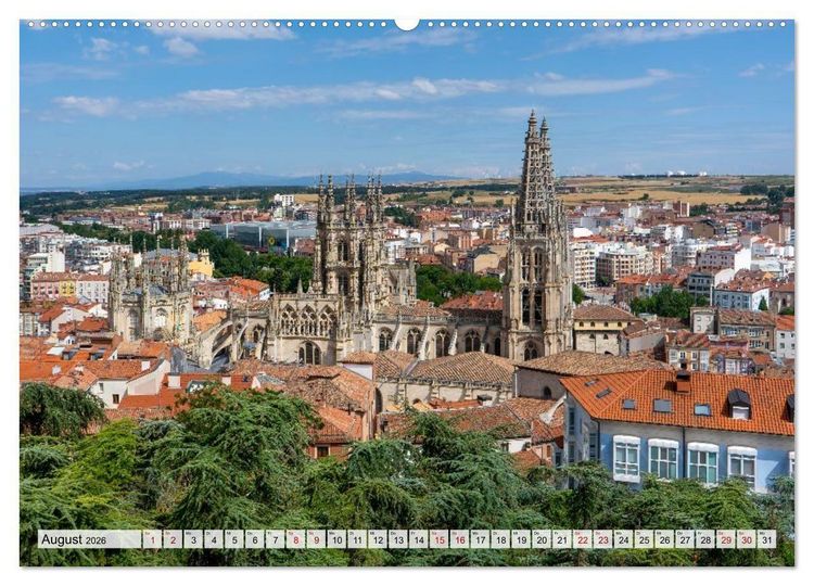 Produktbild: Ein Spaziergang durch Burgos (hochwertiger Premium Wandkalender 2026 DIN A2 quer), Kunstdruck in Hochglanz