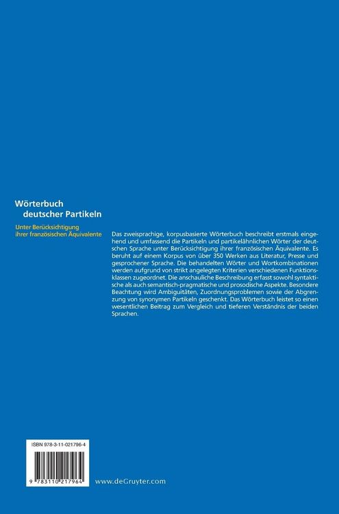 Produktbild: W&ouml;rterbuch deutscher Partikeln