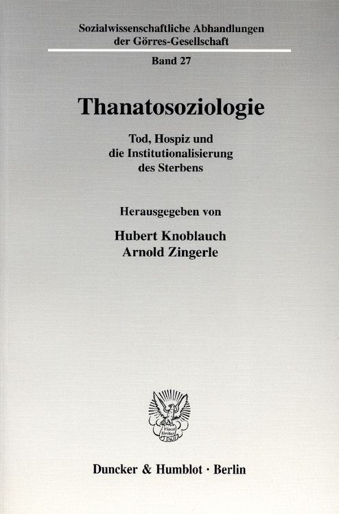 Produktbild: Thanatosoziologie.