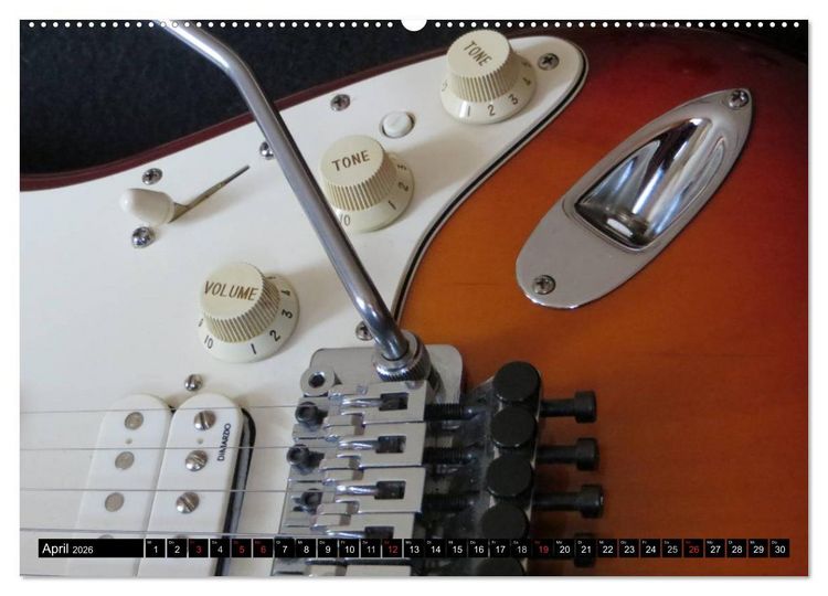 Produktbild: KULT GITARRE - Richie Sambora Stratocaster (Wandkalender 2026 DIN A2 quer), CALVENDO Monatskalender