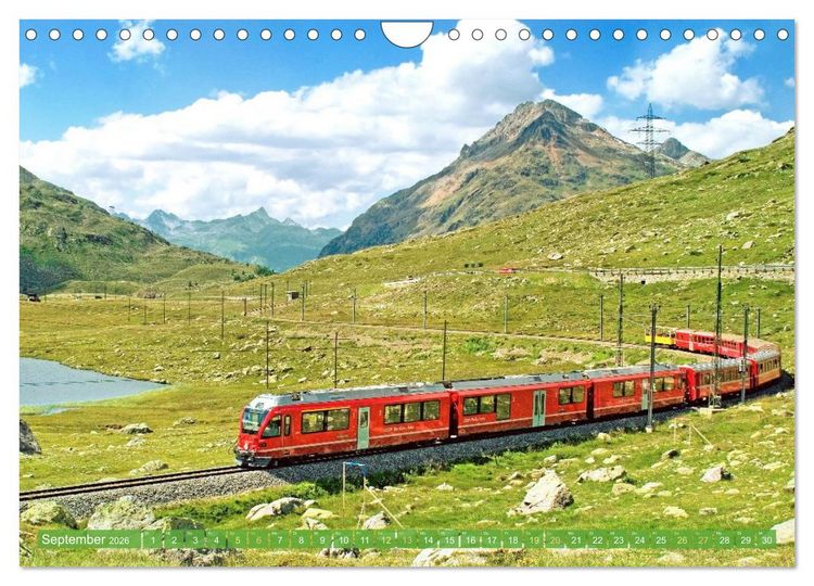 Produktbild: Im Zug durch Schweizer Berge (Wandkalender 2026 DIN A4 quer), CALVENDO Monatskalender