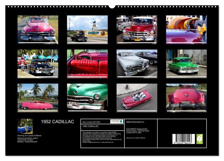 Produktbild: 1952 CADILLAC (High Quality Premium Wall Calendar 2026 DIN A2 landscape),CALVENDO 12 Month Wall Calendar