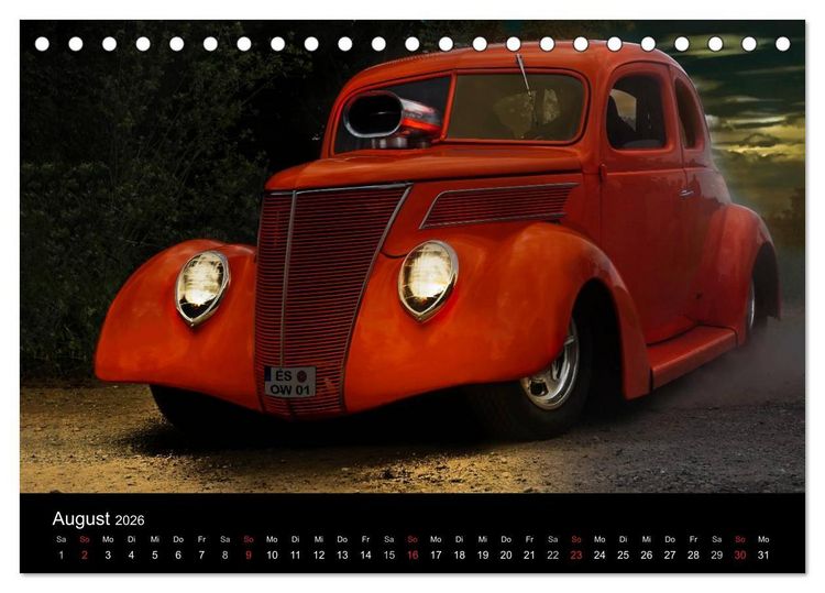 Produktbild: Au&szlig;ergew&ouml;hnliche Autos - Hot Rods (Tischkalender 2026 DIN A5 quer), CALVENDO Monatskalender
