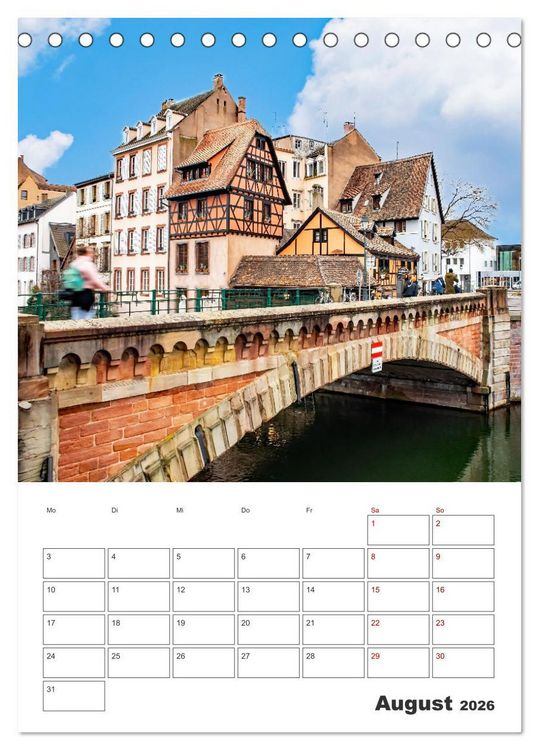 Produktbild: Stra&szlig;burg - Urlaubsplaner (Tischkalender 2026 DIN A5 hoch), CALVENDO Monatskalender