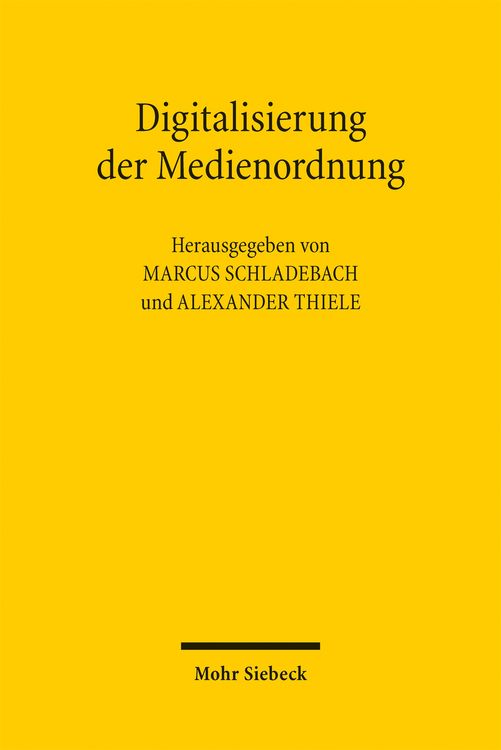 Produktbild: Digitalisierung der Medienordnung