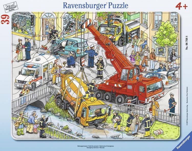 Produktbild: Rahmenpuzzle Ravensburger Puzzle Rettungseinsatz 39 Teile