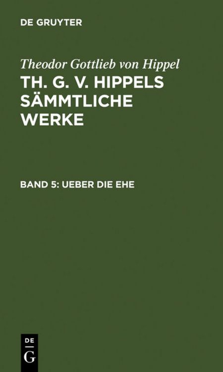 Produktbild: Ueber die Ehe