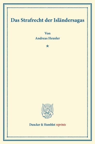 Produktbild: Das Strafrecht der Isl&auml;ndersagas.