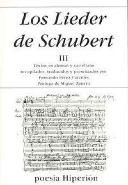 Produktbild: Los Lieder de Schubert III