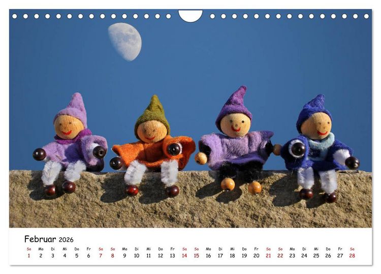 Produktbild: Die Abenteuer der vier kleinen Wichtel (Wandkalender 2026 DIN A4 quer), CALVENDO Monatskalender