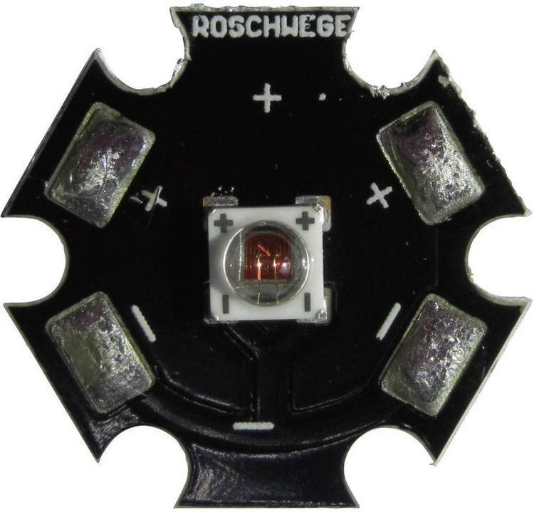Produktbild: Roschwege HighPower-LED Kirschrot 5W 2.4V 1500mA Star-FR740-05-00-00