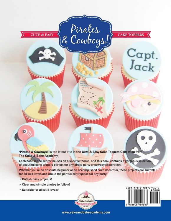 Produktbild: Pirates & Cowboys! Cute & Easy Cake Toppers for any Pirate Party or Cowboy Celebration!