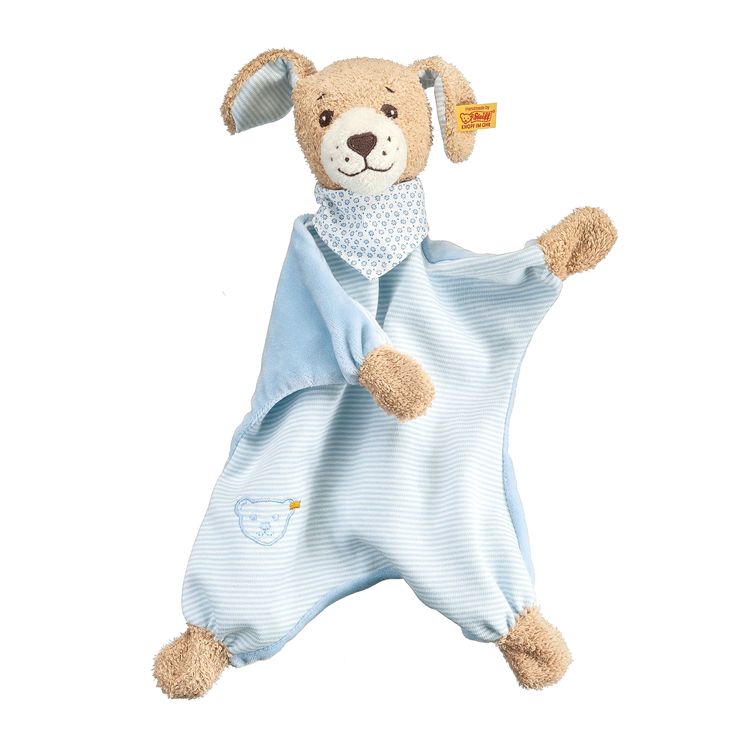 Produktbild: Steiff - Gute-Nacht-Hund Schmusetuch, blau, 30cm