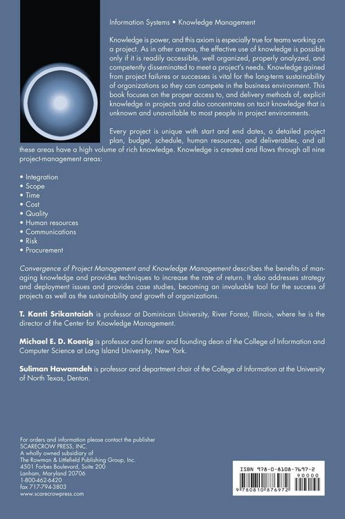 Produktbild: Convergence of Project Management and Knowledge Management