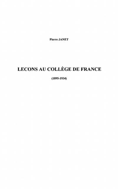 Produktbild: Lecons au College de France