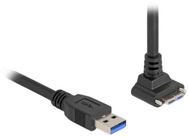 Produktbild: Delock USB-Kabel USB 3.2 Gen1 USB-A Stecker, USB-Micro-B Stecker 1.00m Schwarz 80483