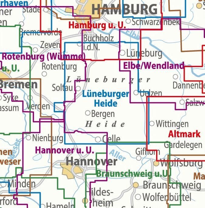 Produktbild: BVA ADFC Regionalkarte L&uuml;neburger Heide 1:75.000