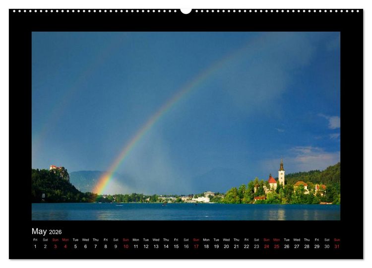Produktbild: Lake Bled Slovenia (High Quality Premium Wall Calendar 2026 DIN A2 landscape),CALVENDO 12 Month Wall Calendar