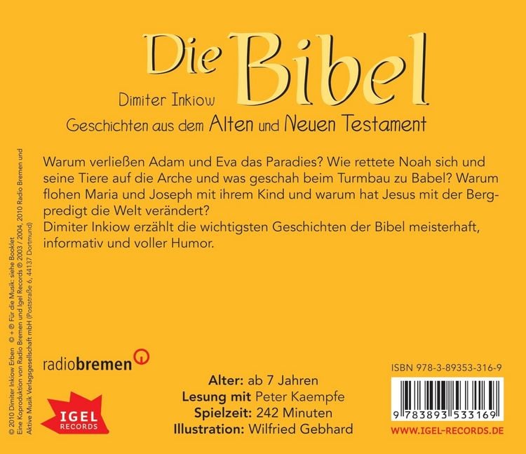 Produktbild: Die Bibel. Geschichten aus dem Alten und Neuen Testament